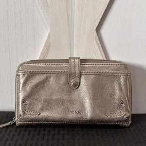 The Sak Iris Large Smartphone Clutch/Wallet in Metallic Rose Gold